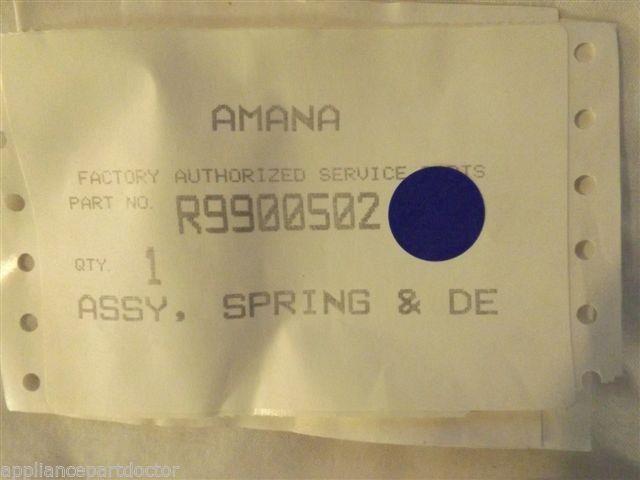 AMANA REFRIGERATOR R9900502 ASSY, SPRING & DELAY NEW IN BOX AMANA REFRIGERATOR R9900502 ASSY, SPRING & DELAY NEW IN BOX